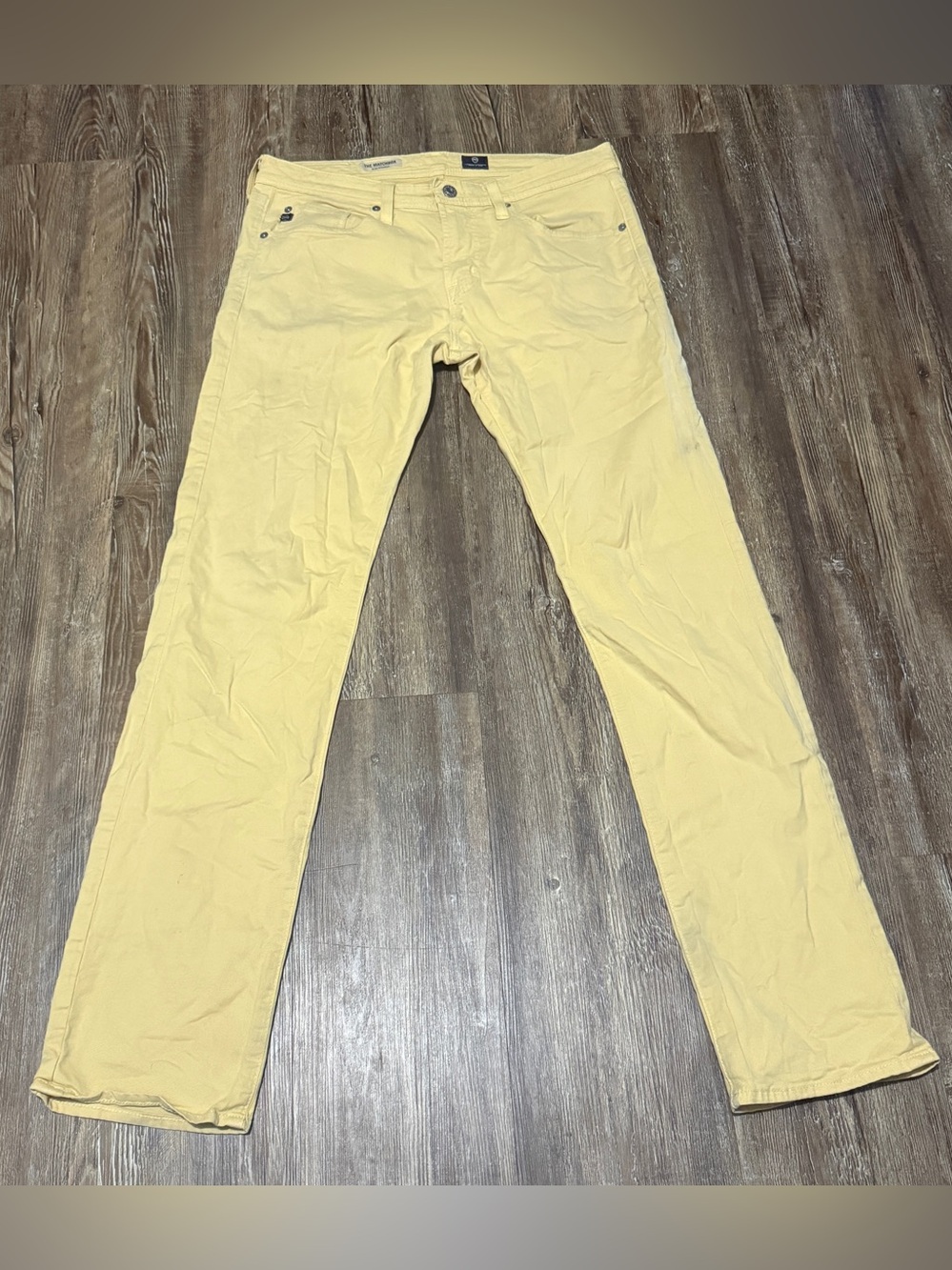 AG Adriano Goldschmied The Matchbox Slim Straight Jeans Men's 32 in Canary Yello